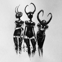 darksideof:  Commission done ‘3 horned girls’ (reborn) #moon http://ift.tt/1MZY19s 