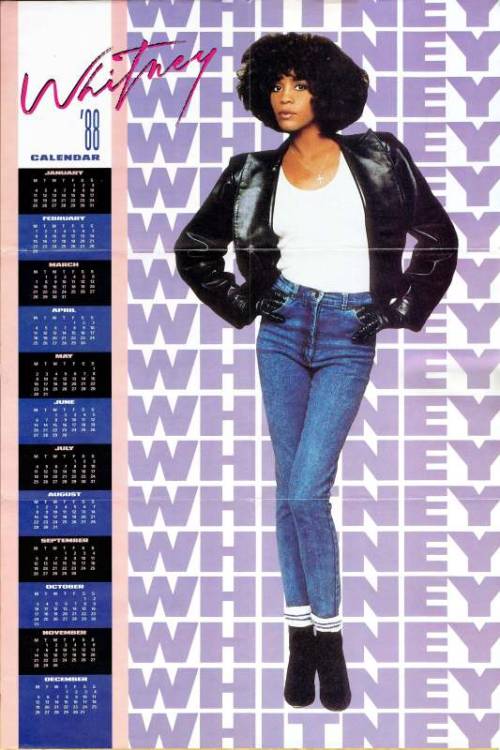 Whitney Houston So Emotional Sheet Music from 1987 and 1988 Calendar Photography –  