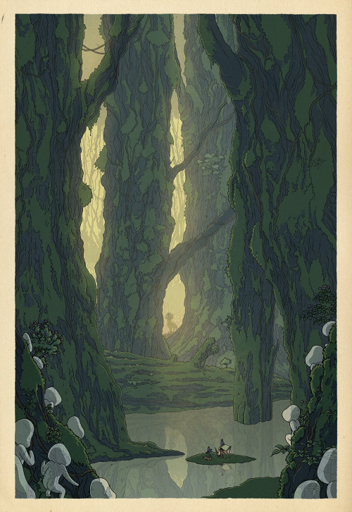 beifongkendo: Ukiyo-e style Ghibli prints, based on the art of Kawase Hasui (source)