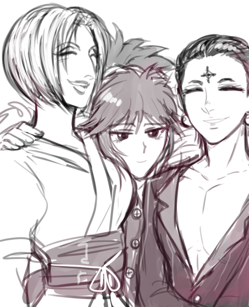 dailyfeitan: yougei:sketch break w/ the fam Feitan in Chrollo’s jacket!  Eeeeee!
