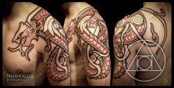 hedendom:  Incredible Nordic and Viking Age inspired tattoos by Meatshop in Copenhagen, Denmark 