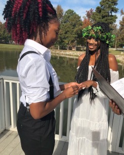 blackkandgayy:  latoya-ashley:  I Got Officially Married today. I introduce  MRS. BOSTON 11/1  AHH CONGRATS!!