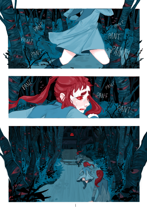 A while back I started writing a horror romance story and only produced this singular comic page and
