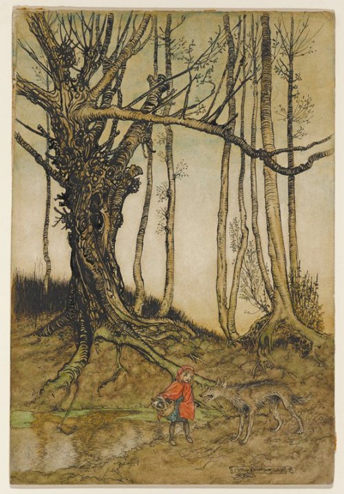 Little Red Riding Hood, Arthur Rackham, 1909, Minneapolis Institute of Art: Prints and Drawingsgnarl