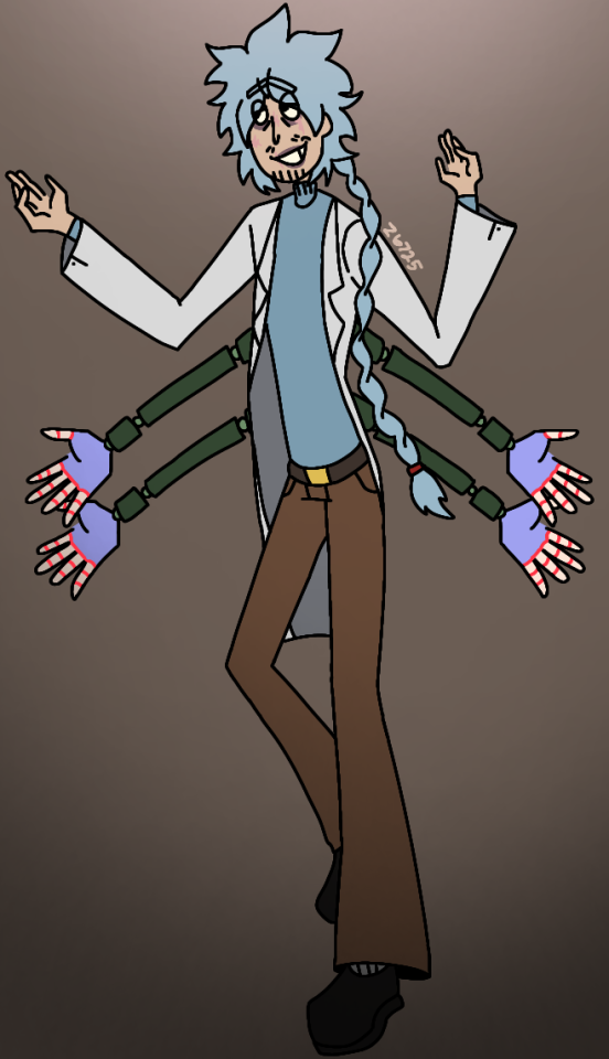 Ooc// I Finished Coloring In Ez's Concept Art! Yes, He Still Has His Braid, I Just Forgot To Draw It