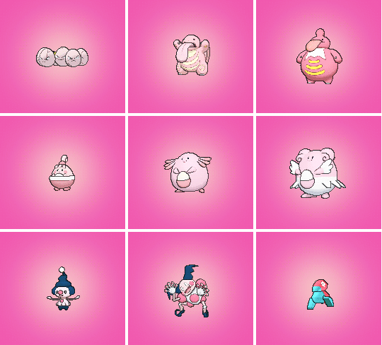 chipsprites:Pokémon by Color: Pink [x] [more]