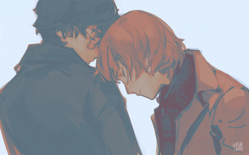 since I’m specializing in fluff I suppose akiren/akechi fanarts are gonna be like very melancholic f