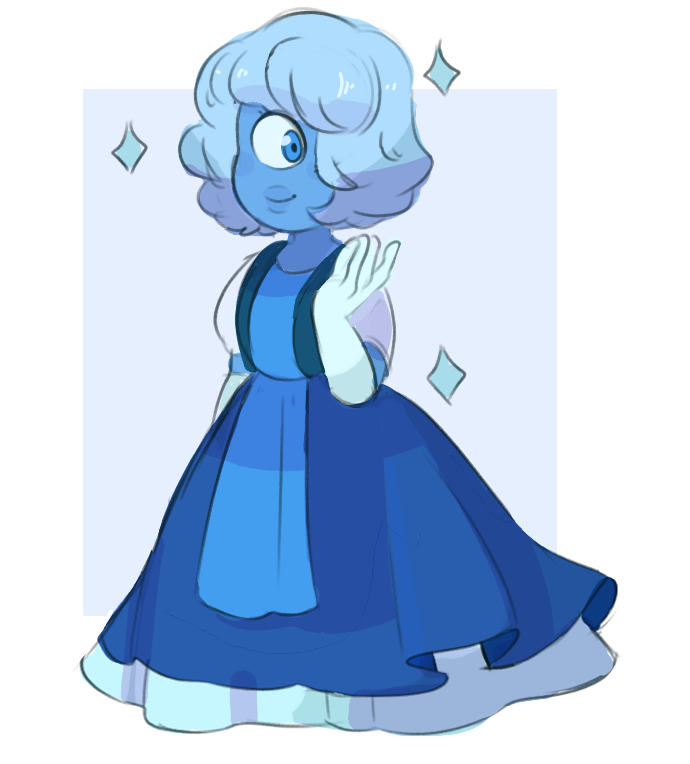 mooseman-draws:  the return of short hair sapphire 