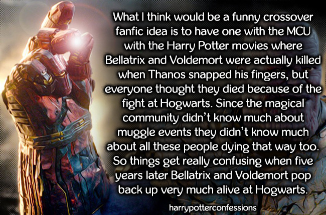 harry potter confessions. — What I think would be a funny crossover  fanfic...