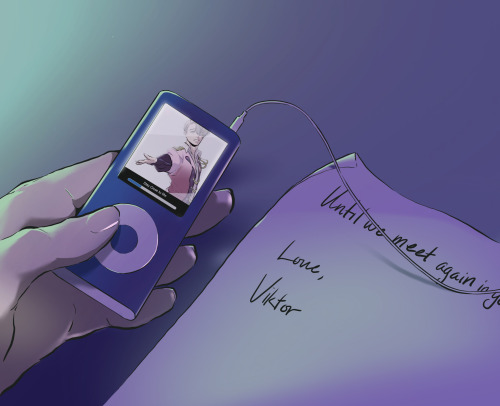drawverylittle:  Day Six: BondsAU: Soulmates | Reincarnation@victuuri-week​ EDIT:[Accompanying Writing by @kaijoskopycat]>> Click here to read the fanfiction<<Context:An immortal Viktor waits for Yuuri to reincarnate every lifetime - in