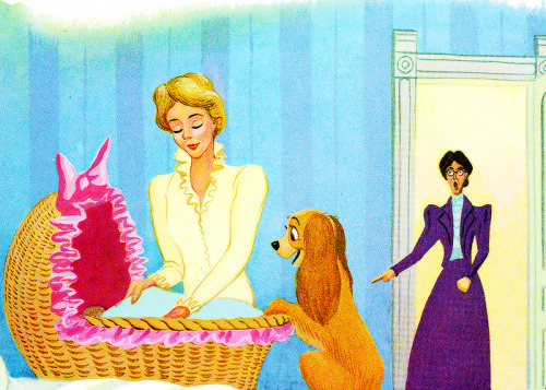 capturingdisney:Lady and the Tramp - Illustrated by Claude Coats and Dick Kelsey.