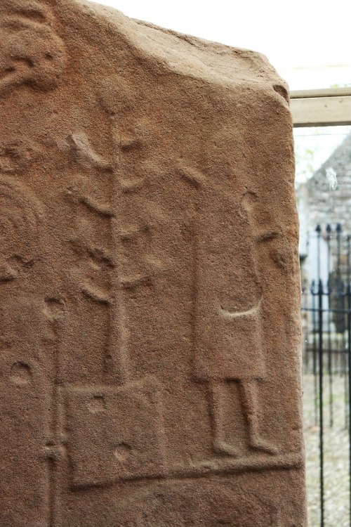 Eassie Pictish Symbol Stone, Angus, Scotland, 20.5.18.Perhaps one of the finest Pictish carved stone