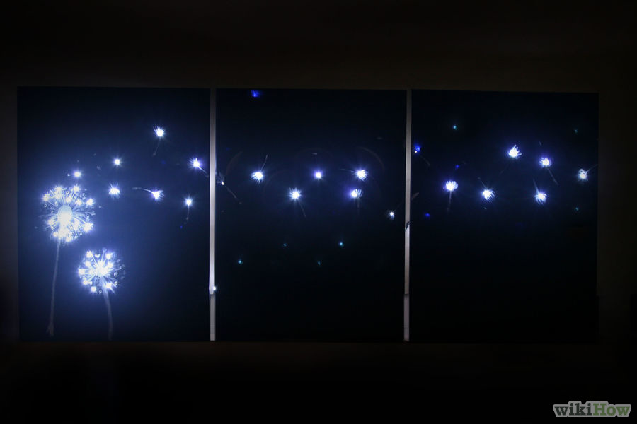 er-7:  louvette:  wikihow:  Make a Wish… Design Three Panel, Light Up Wall Art - it’s