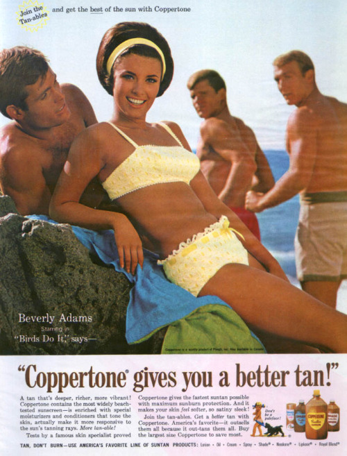 Sex Beverly Adams /Coppertone ad. 1966 pictures