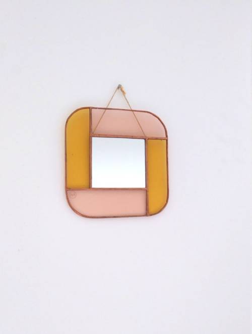  Small stained glass mirror by MuniVerre 