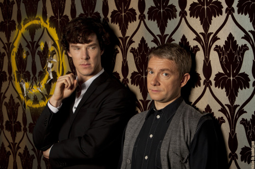 nixxie-fic: BBC Sherlock - Sherlock &amp; John &amp; Smiley Wallpaper Promo Pictures - I&rs