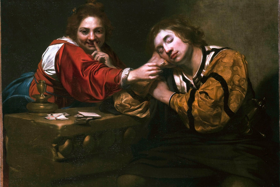 Nicolas Régnier (Maubeuge 1590 - Venezia 1667); Fortune Telling Scene, N/D; oil