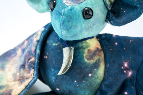 beezeeart:  I’m please to announce that my “solid galaxy” bat is up for sale on Ebay. This bat is made completely from custom printed minky fabric. It has quilt batting in the wings and ears to add thickness and help stabilize them. The body is