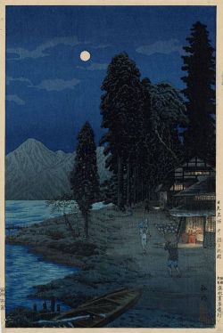 fujiwara57: sbsebek:  Takahashi Shotei (1871-1945)  Shore of Lake Chuzenji.   Takahashi Hiroaki dit Shotei 高橋弘明 (1871 - 1945).  