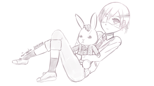 mii-aecha: Have some moe moe Ciel with his bitter rabbit.