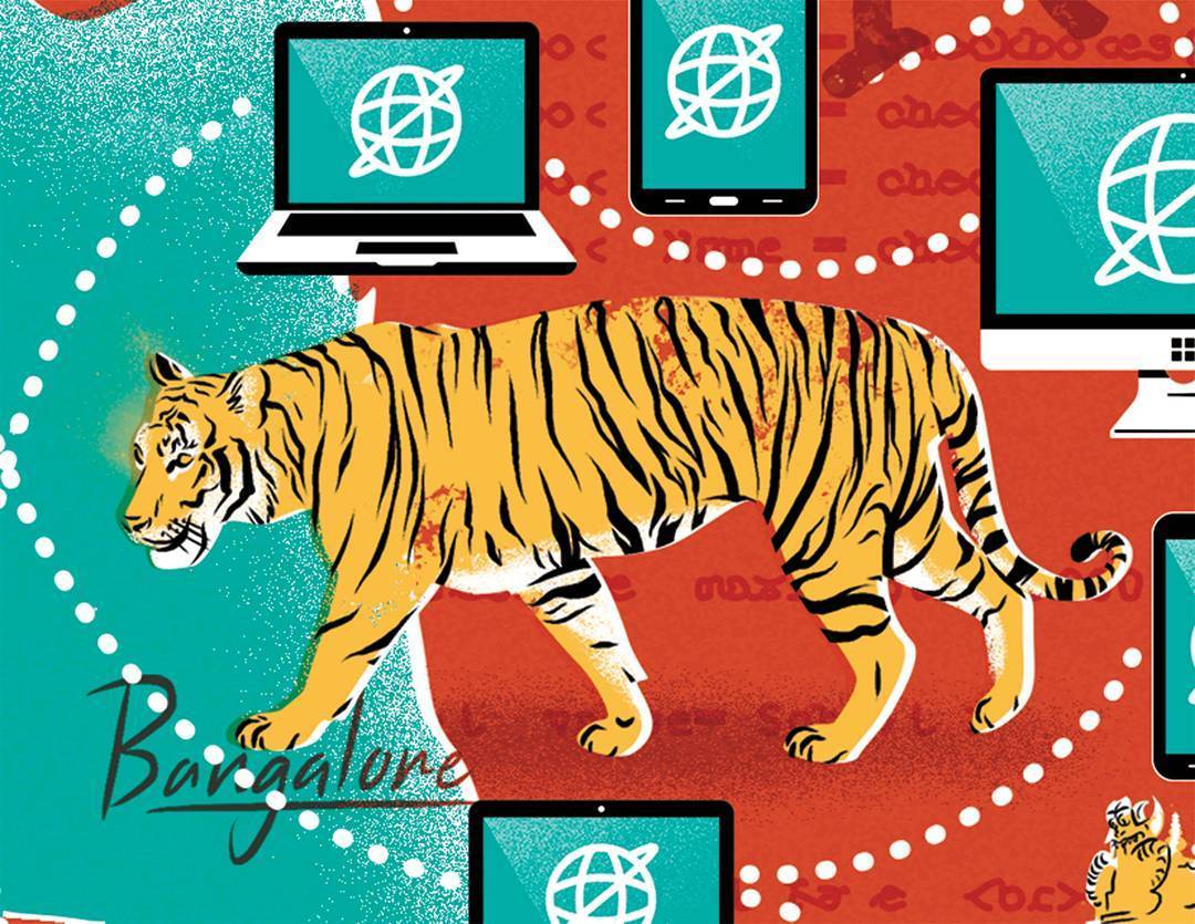 Close up of my Tiger in illo for Net Mag 🇮🇳🕉️🐯🖥️ #illustration #drawing #design #colour #color #artwork #graphicart #digitalart #creative #flatdesign #illustrator #digitalillustration #texture #photoshop #webdesign #web #technology #designer...