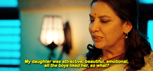 Update: for those who wrote to ask what movie this scene is from: “Shabana Azmi displays a powerful 