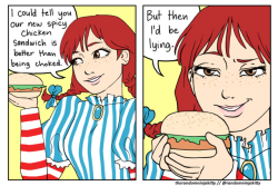 therandomninjakitty:Kyra had a dream that she was Wendy’s lol XD