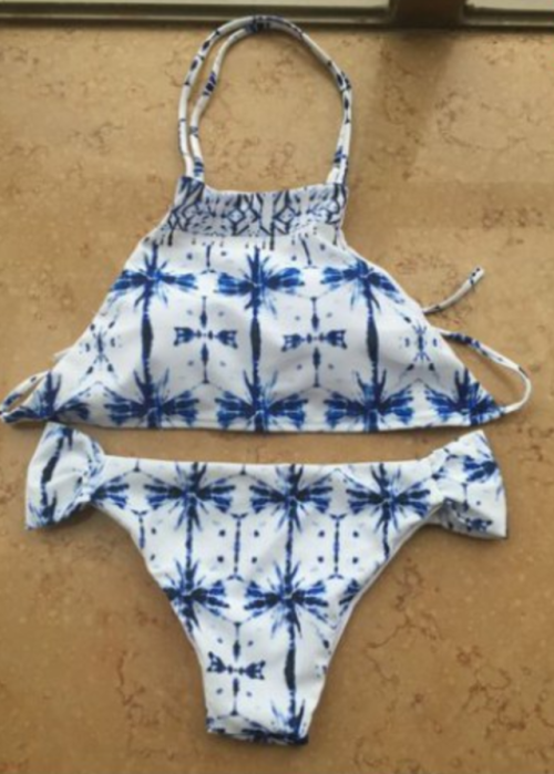 Blue Tie Dye Halter Padded BikiniGet It Here > https://goo.gl/EsuodH