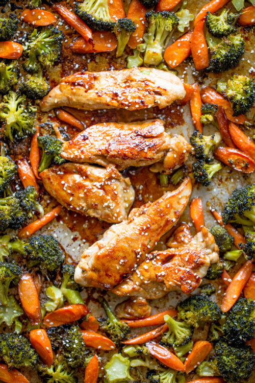 fuckyeahcutefood - Sheet Pan Korean Chicken and Vegetables are a...