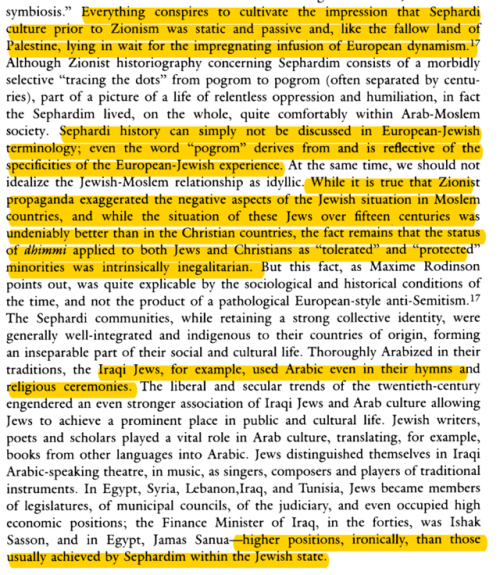 “Sephardim in Israel: Zionism from the Standpoint of its Jewish Victims” - Ella Shohat