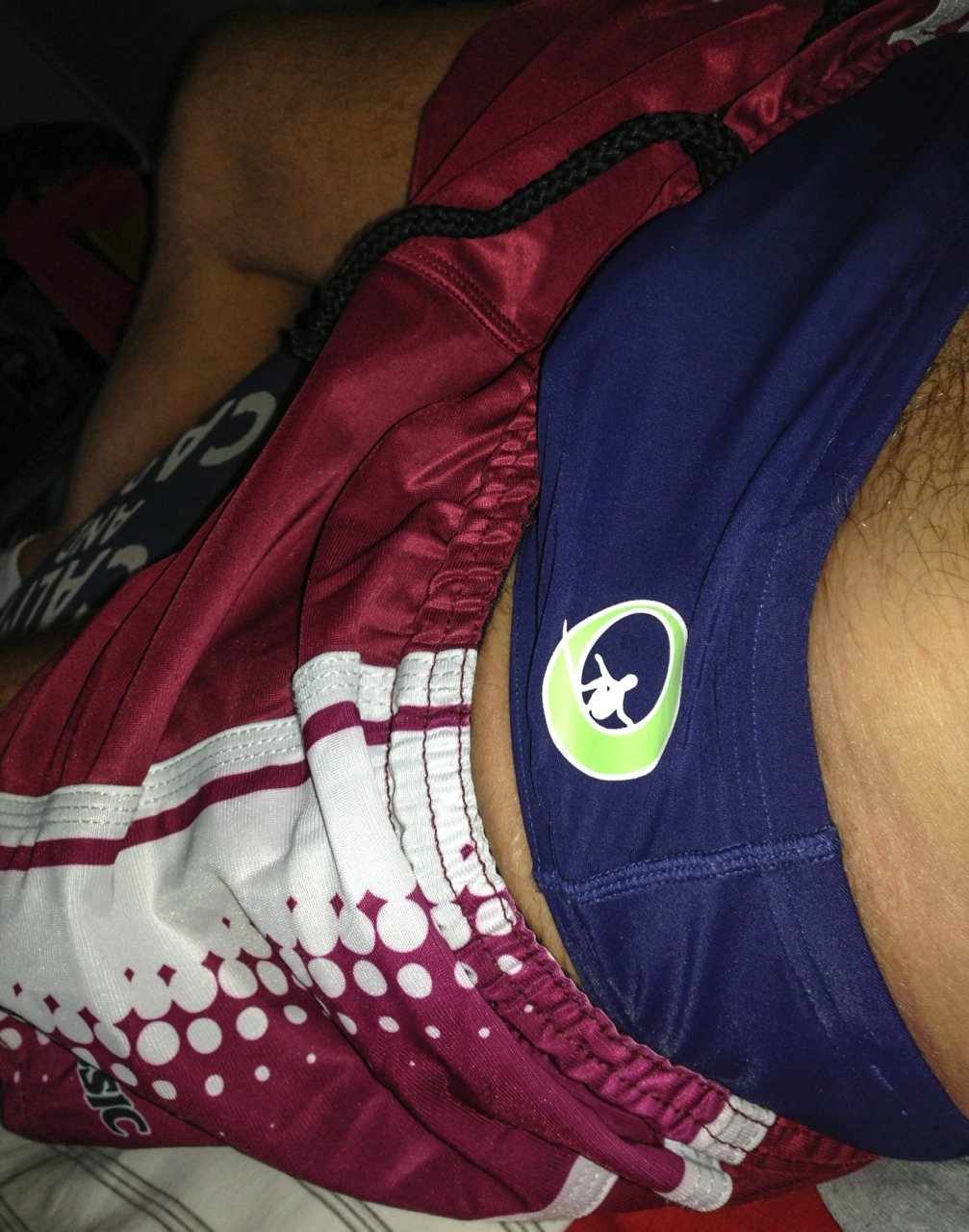dirty-speedo:  speedracerundies:  Footy Shorts &amp; Bathers  wow ! 