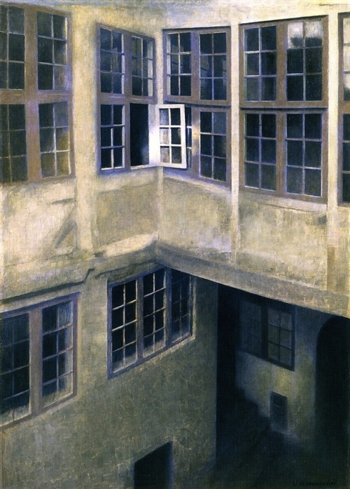 Villhelm Hammershøi aka Vilhelm Hammershoi (Danish, 1864-1916, Copenhagen, Denmark) - 1: Interior of