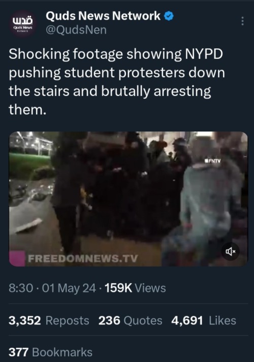 ALL OF THIS JUST BECAUSE THEY ARE PROTESTING TO STOP A GENOCIDE.
