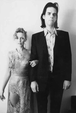 bulbousjellyfish:Nick Cave &amp; Kylie Minogue by Tony Mottplease do not remove tag  