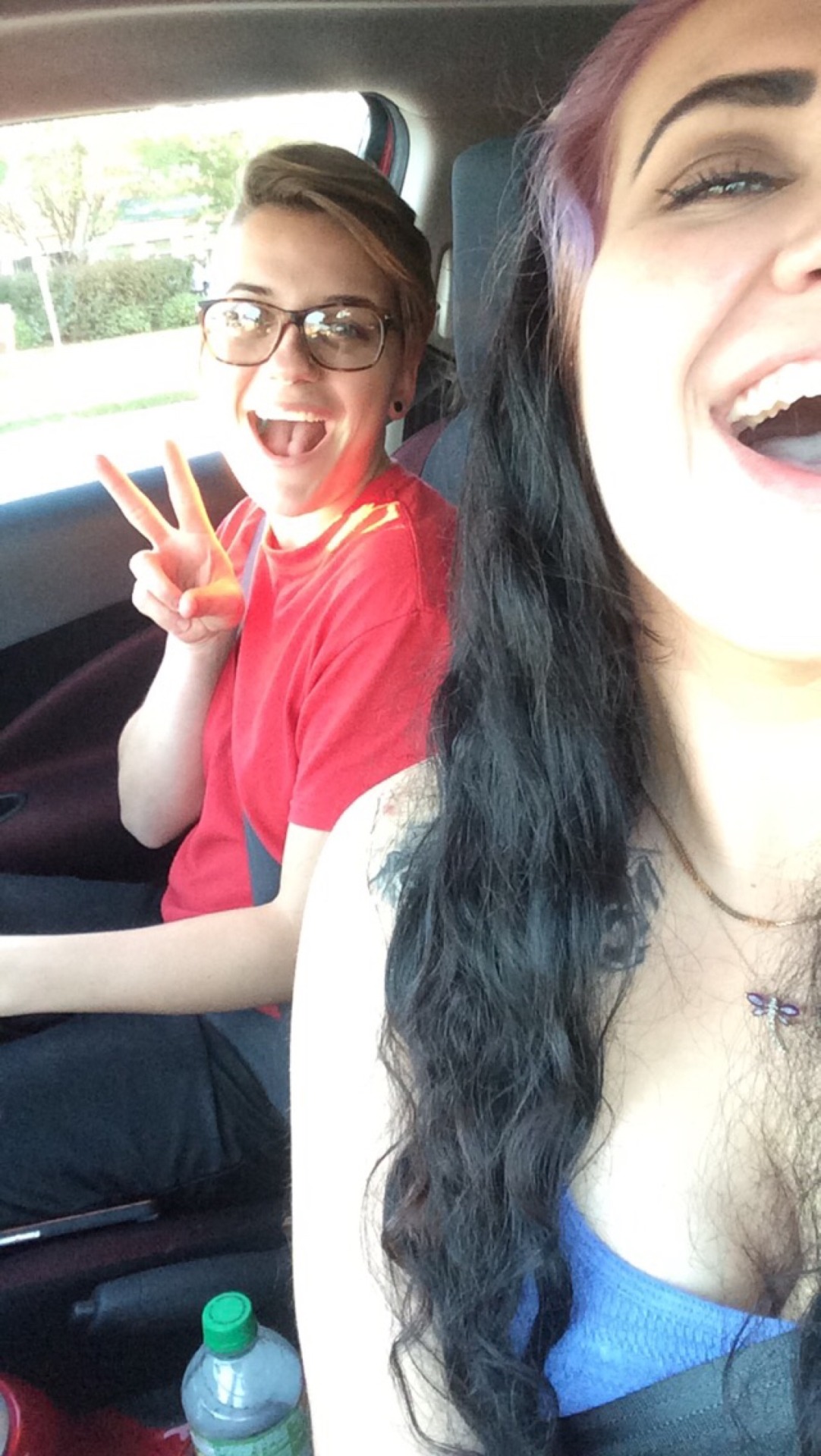 girls-love-lesbians:  This is me and my girlfriend (I’m the one with long hair)