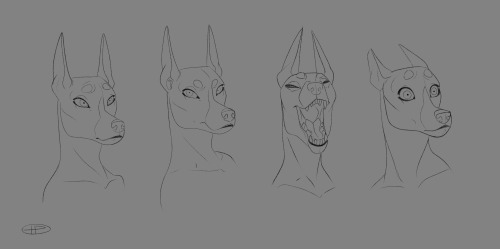 A some expression sketches for my spacefaring dog lady Penelope.