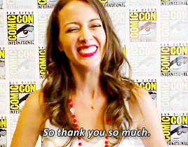 XXX Amy Acker thanking the fans for supporting photo