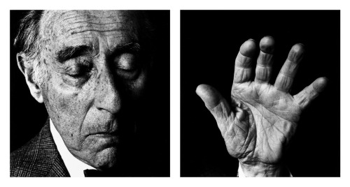 Alfred Eisenstaedt (Portrait and Hand), 1992 -by Walter Schels  [+]from Villa Grisebach