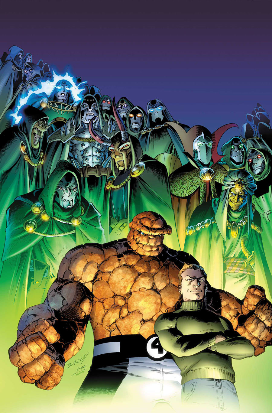 Fantastic Four Vol.4 #9 cover by Mark Bagley