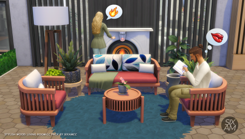 imfromsixam: Stylish-Wood CC PACK: Part 1 - Living Room Hi everybody! I am very excited to share wit