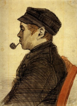 VINCENT VAN GOGH. Young Man with a Pipe,
