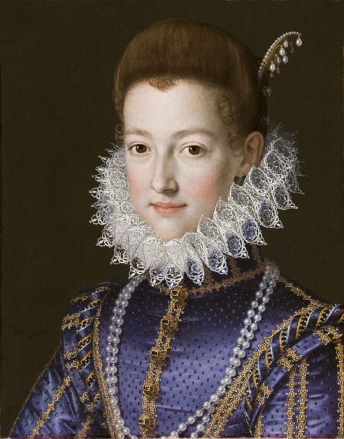 Portrait of Cristina di Lorena, Grand Duchess of Tuscany, (1565 – 1637) by Scipione Pulzone (1542-15