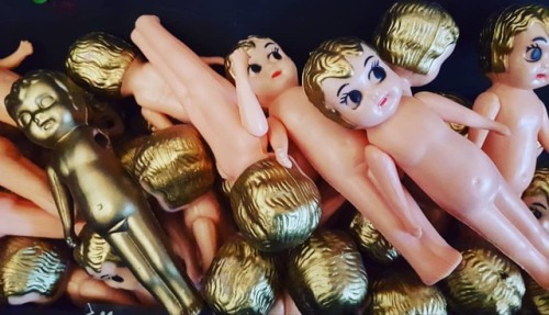 Celluloid kewpie / carnival dolls, made circa 1920sSource