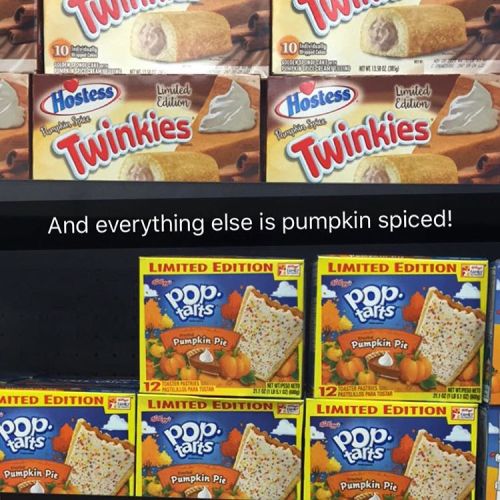 Seriously almost everything has a pumpkin spiced version now! The shops here are still a bit of a no