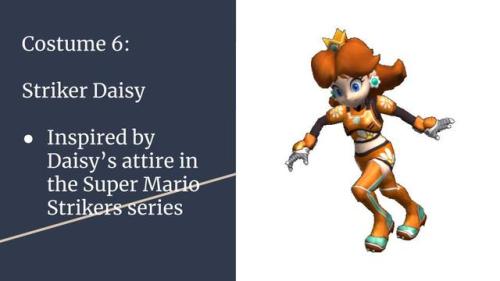 jigglymain: My costume ideas/wishes for Daisy costumes for Smash 5 (which god damn it she should be 