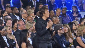 helpineedsomebooty:misanthrope1993:Paul McCartney dances like nobody is watching at Grammy AwardsHe just gets back up again after the camera man leaves