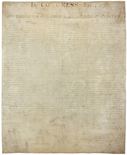 todaysdocument:  “IN CONGRESS, July 4, 1776.The unanimous Declaration of the thirteen united States of America,   When in the Course of human events, it becomes necessary for one people to dissolve the political bands which have connected them with