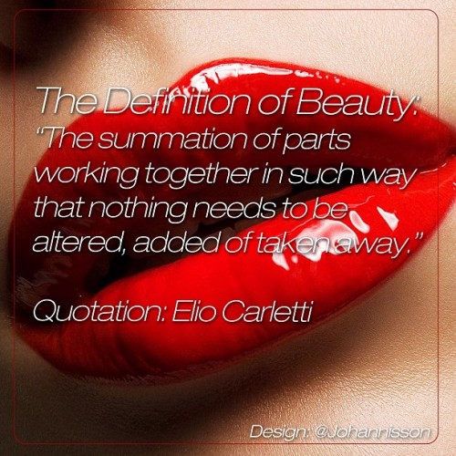 The definition of beauty according to italian painter Elio Carletti 