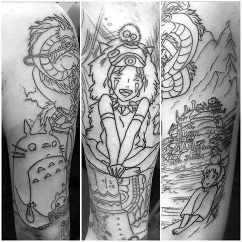 His FIRST TATTOO Who wants a studio ghibli sleeve like this tattoo   TikTok