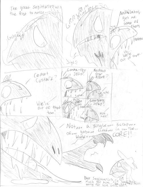 OLD ART:  THE GALACTIC CITY - PART 5More from the old comic I sketched in middle school, “The Galact